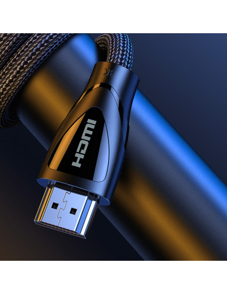 
HDMI 8K 60Hz 2 m lankstus pintas kabelis – juodas
