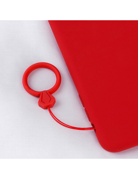 
Silikoninis telefono virvelės pakabukas su deimantiniu piršto žiedu, geltonas
