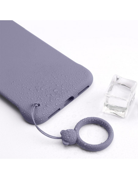 
Silikoninis telefono dirželis, meškiuko pakabukas, žiedas ant piršto, oranžinis
