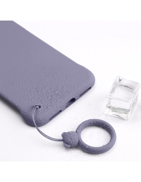 
Silikoninis telefono dirželis, meškiuko pakabukas, žiedas ant piršto, geltonas
