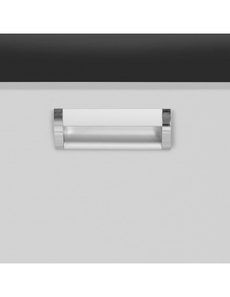 
Nerūdijančio plieno grindų spintelė maitinimo įstaigoms su 3 stalčiais, stumdomomis durelėmis, 200x70cm
