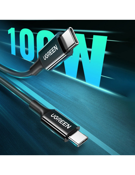 
USB-C 5A greito įkrovimo laidas PD QC 1m baltas
