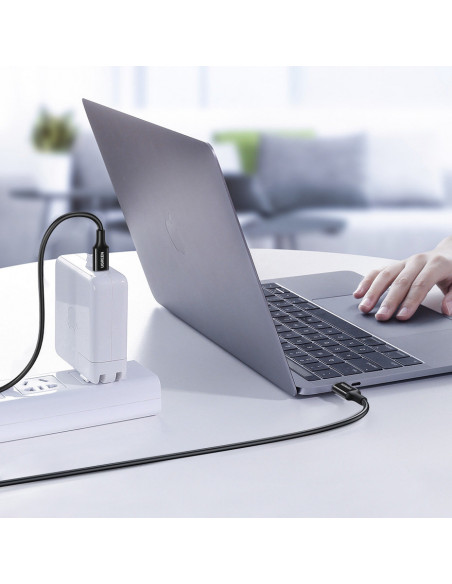 
USB-C 5A greito įkrovimo laidas PD QC 1m baltas
