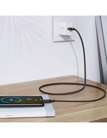 
USB-C 5A greito įkrovimo laidas PD QC 1m baltas
