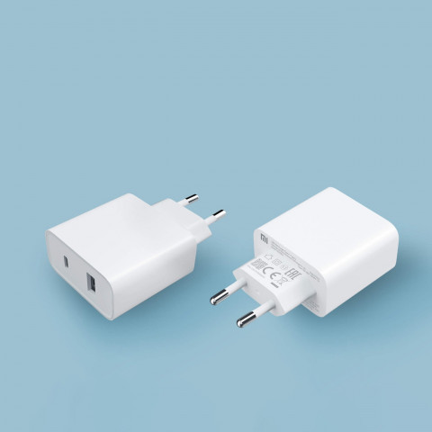 
„Xiaomi“ kelioninis įkroviklis „Combo USB / USB-C“, 33 W, PD greitasis įkroviklis, baltas
