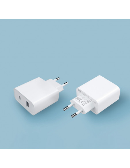 
„Xiaomi“ kelioninis įkroviklis „Combo USB / USB-C“, 33 W, PD greitasis įkroviklis, baltas
