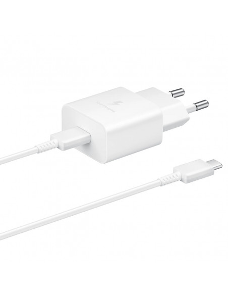
USB-C 15W PD AFC sieninis įkroviklis + USB-C laidas, baltas
