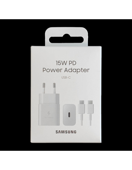 
USB-C 15W PD AFC sieninis įkroviklis + USB-C laidas, baltas
