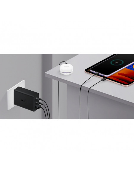 
Sieninis įkroviklis 2x USB-C ir 1x USB PPS PD 65W QC 3.0 AFC FCP juodas
