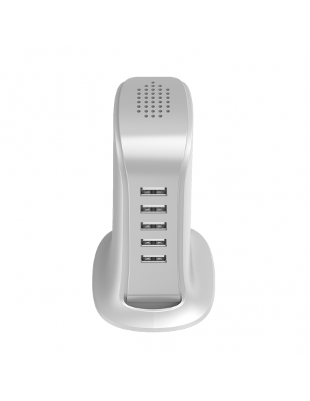 
A5EU 5 įrenginių įkroviklis, 5x USB su integruotu tinklo laidu, baltas
