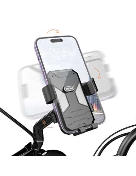 
F7C+ juodas motociklo telefono laikiklis ant vairo
