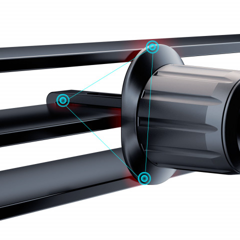 
Automobilinis telefono laikiklis ventiliacijos angai, juodas
