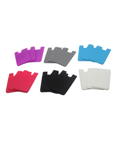 
Lipnus kreditinių kortelių dėklas telefono nugarėlei, silikoninis, juodas
