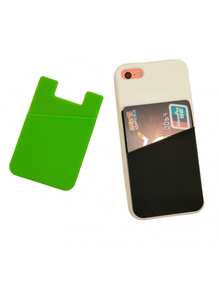 
Lipnus kreditinių kortelių dėklas telefono nugarėlei, silikoninis, juodas
