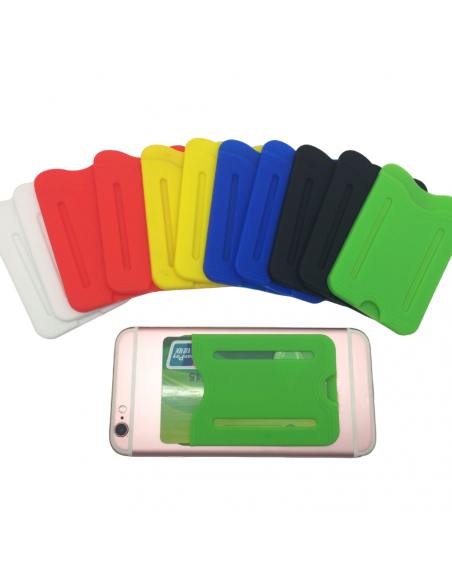 
Lipnus kreditinių kortelių dėklas telefono nugarėlei, silikoninis, juodas
