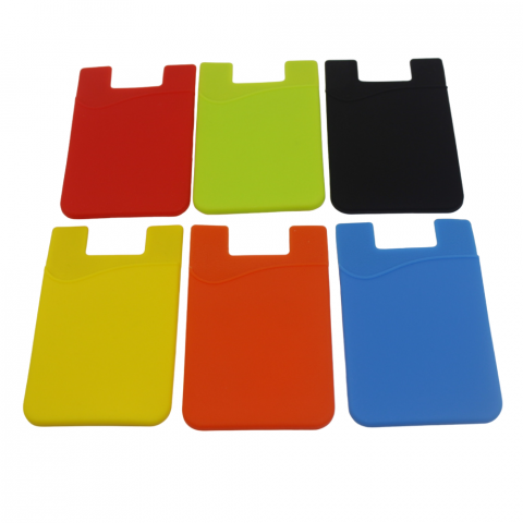 
Lipnus kreditinių kortelių dėklas telefono nugarėlei, silikoninis, juodas
