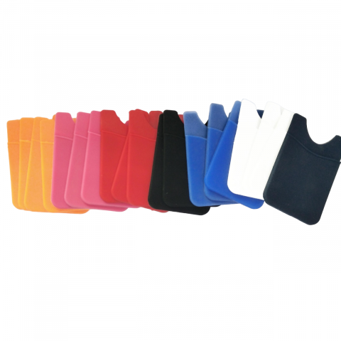 
Lipnus kreditinių kortelių dėklas telefono nugarėlei, silikoninis, juodas
