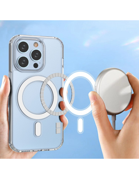 
Lankstus gelinis dėklas, skirtas „iPhone 15 Pro Max“, magnetinis su „MagSafe“ ir permatomas
