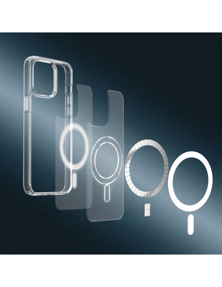 
Lankstus gelinis dėklas, skirtas „iPhone 15 Pro Max“, magnetinis su „MagSafe“ ir permatomas
