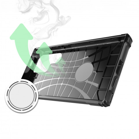 
Sustiprintas šarvuotas dėklas, skirtas „Samsung Galaxy S24 Ultra Hybrid Armor“, juodas
