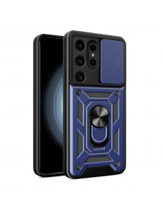 
„Samsung Galaxy S24 Ultra Hybrid Armor Camshield“ kameros apsauginis dėklas, mėlynas
