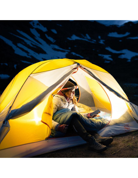 
10000mAh saulės energija varomas išorinis akumuliatorius su Qi 5W indukciniu įkrovikliu, oranžinis
