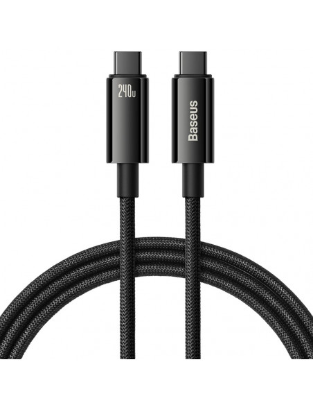 
Pintinis USB-C kabelis 480Mb/ s 240W Volframo aukso spalvos 3m juodas
