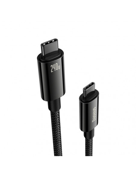 
Pintinis USB-C kabelis 480Mb/ s 240W Volframo aukso spalvos 3m juodas
