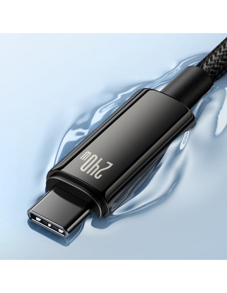 
Pintinis USB-C kabelis 480Mb/ s 240W Volframo aukso spalvos 3m juodas
