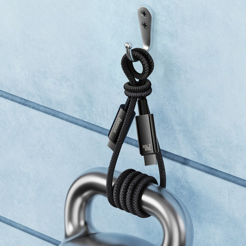 
Pintinis USB-C kabelis 480Mb/ s 240W Volframo aukso spalvos 3m juodas
