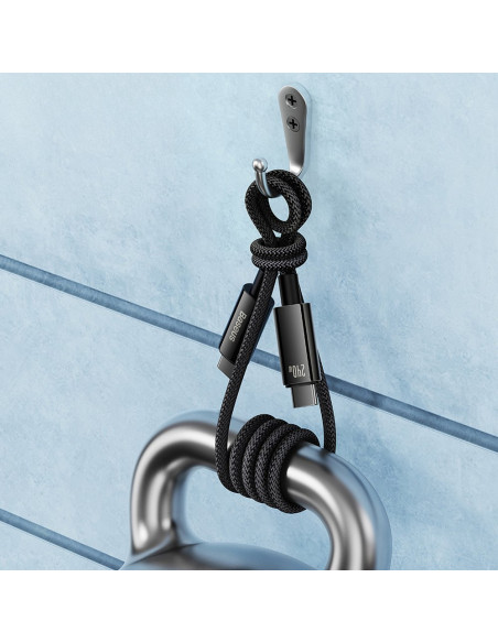 
Pintinis USB-C kabelis 480Mb/ s 240W Volframo aukso spalvos 3m juodas
