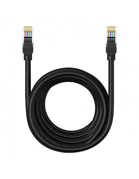 
Ethernet Cat 5 RJ-45 1000Mb/ s susuktos poros tinklo kabelis, 8 m, juodas
