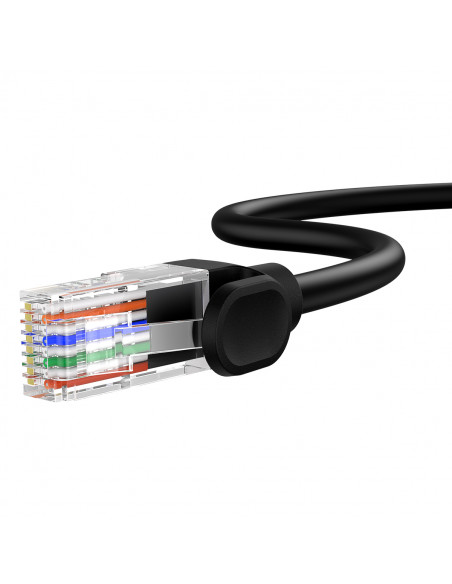 
Ethernet Cat 5 RJ-45 1000Mb/ s susuktos poros tinklo kabelis, 8 m, juodas
