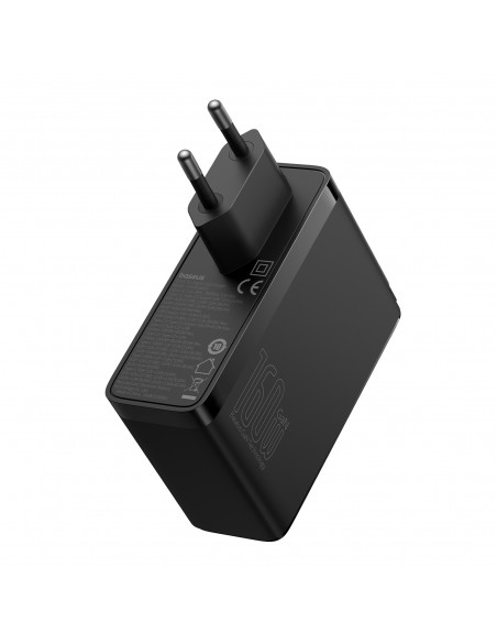
PRO 160W GaN GaN5 sieninis įkroviklis, 2x USB-C / USB-A + USB-C laidas, juodas
