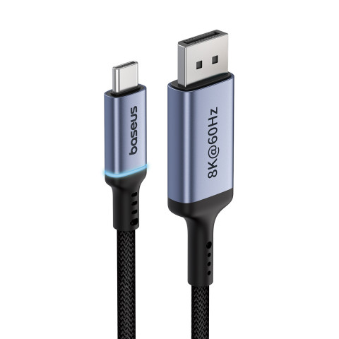 
Vienkryptis USB-C į DisplayPort 1.4 HD 8K 60Hz kabelis 1,5 m, juodas
