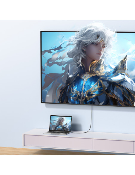 
Vienkryptis USB-C į DisplayPort 1.4 HD 8K 60Hz kabelis 1,5 m, juodas
