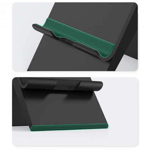 
Sulankstomas telefono ir planšetinio kompiuterio laikiklis su reguliuojamu aukščiu, juodas
