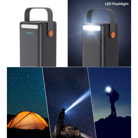 
Mini nešiojamas įkroviklis 50000mAh USB-A USB-C microUSB 65W juodas
