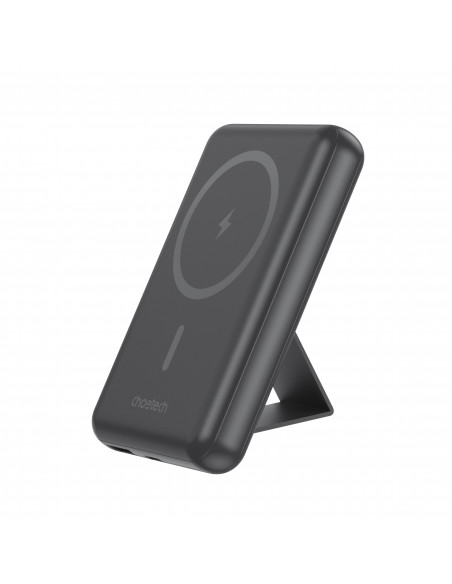 
Belaidis nešiojamasis akumuliatorius 10000mAh, „MagSafe“ USB-A ir USB-C, su stovo funkcija, juodas
