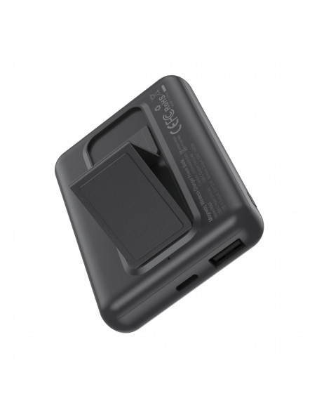 
Belaidis nešiojamasis akumuliatorius 10000mAh, „MagSafe“ USB-A ir USB-C, su stovo funkcija, juodas
