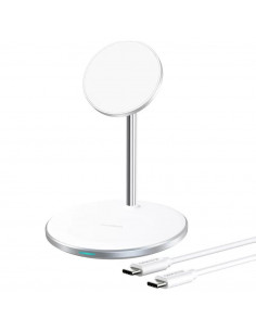 
2in1 belaidis įkroviklis ir „MagSafe Qi“ stovas + USB-C laidas, baltas
