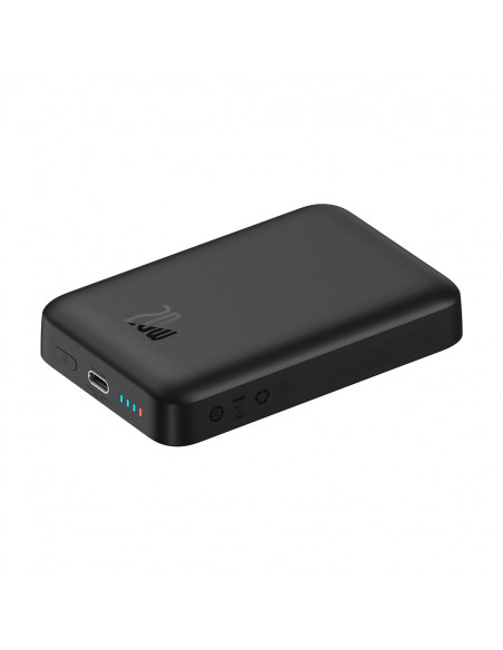 
Mini nešiojamas įkroviklis 10000mAh su indukciniu įkrovimu, „MagSafe 15W PD QC 20W“, juodas
