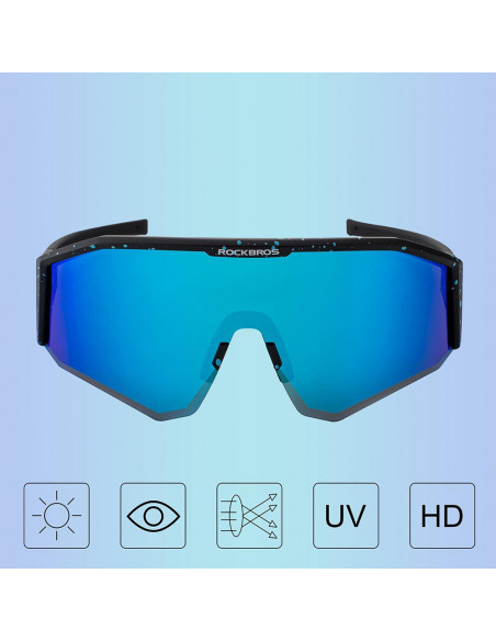 
Poliarizuoti dviratininko akiniai su UV 400 filtru, juodi
