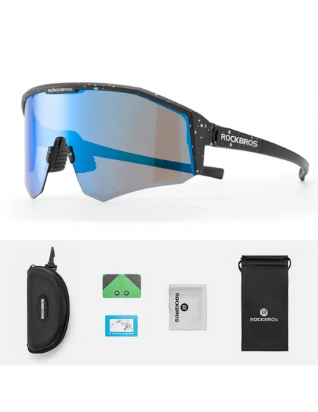 
Poliarizuoti dviratininko akiniai su UV 400 filtru, juodi
