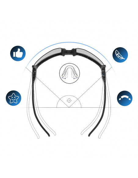 
Poliarizuoti dviratininko akiniai su UV 400 filtru, juodi
