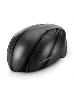 
Juodas dviračio šalmo uždangalas nuo lietaus
