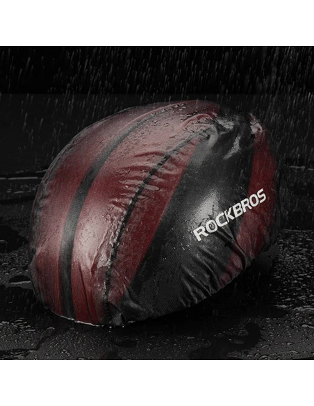 
Žalias dviračio šalmo uždangalas nuo lietaus
