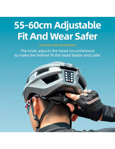 
MTB dviračio šalmas su įmontuotais USB LED žibintais, raudonas, juodas
