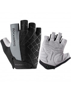 
Bepirštės dviratininko pirštinės su greito atsegimo funkcija, pilkos, XL dydžio
