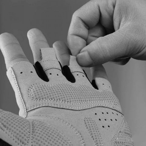 
Bepirštės dviračių pirštinės su greito atsegimo funkcija, L dydis, pilkos
